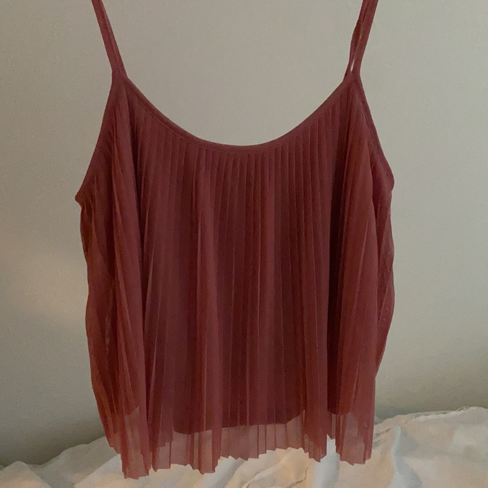 Pink flowy crop top